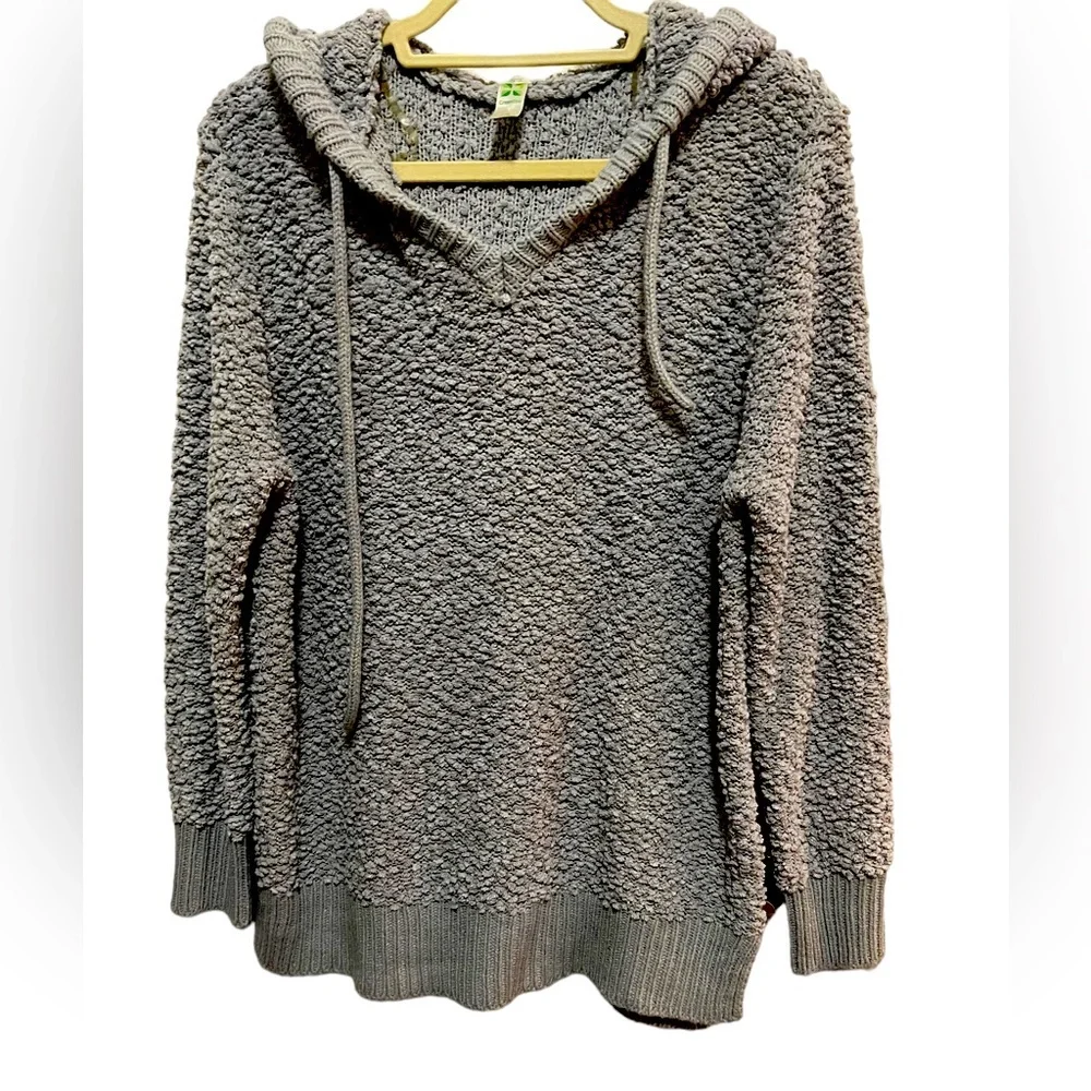 GreenTea - Boucle Hooded Sweater / sweatshirt - size Large - EUC - Picture 1 of 3